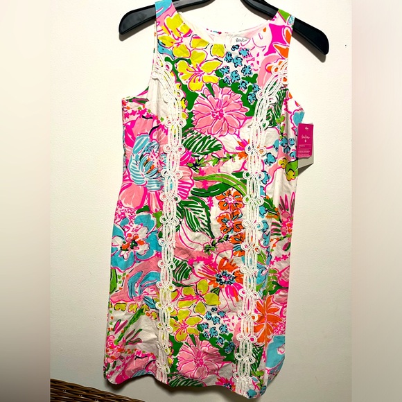 Lilly Pulitzer Dresses & Skirts - NWT Lily Pulitzer For Target Floral Sleeveless Dress with Lace Trim